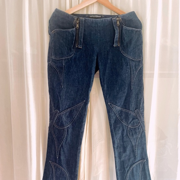 Dolce &Gabbana butterfly vintage low rise jeans - Picture 3 of 11